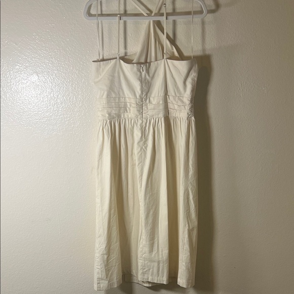 Banana Republic halter midi Cream Dress size 8 - Picture 4 of 8